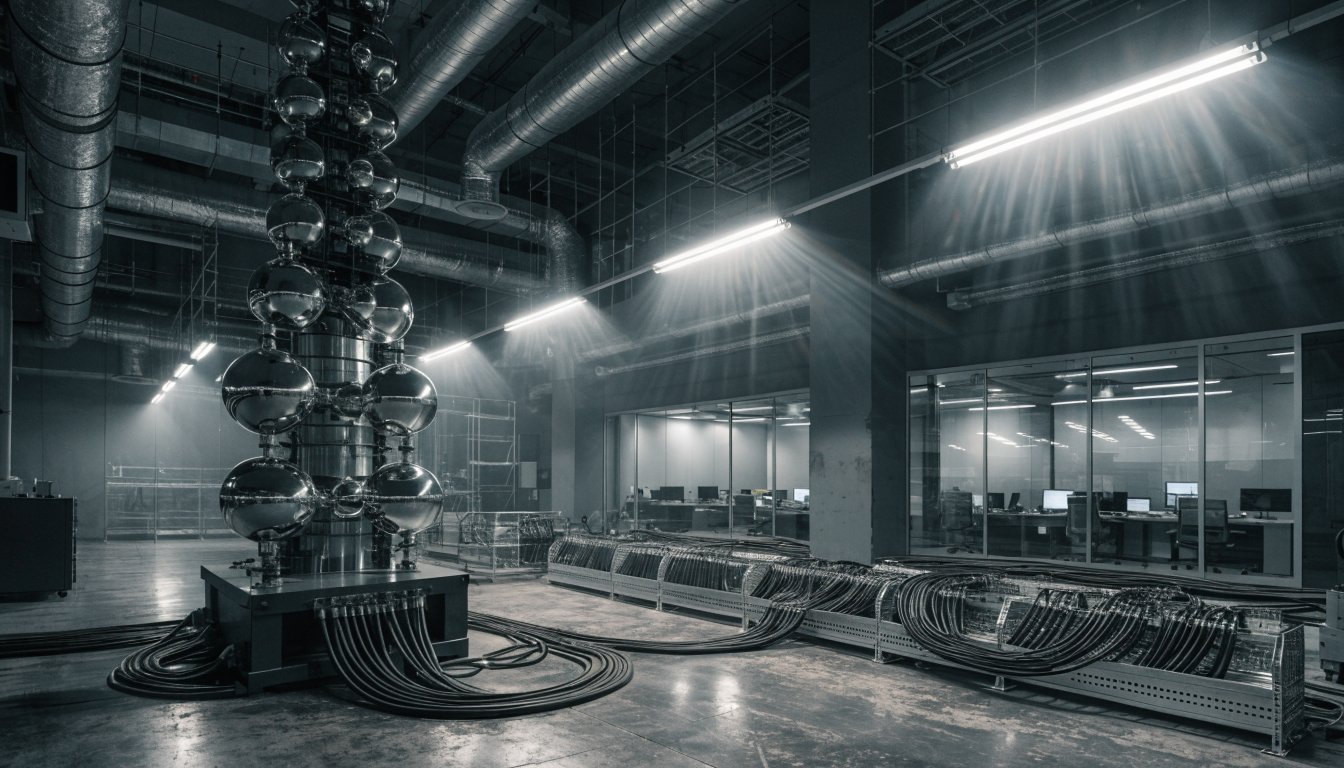 Interior of a modern high-voltage test laboratory